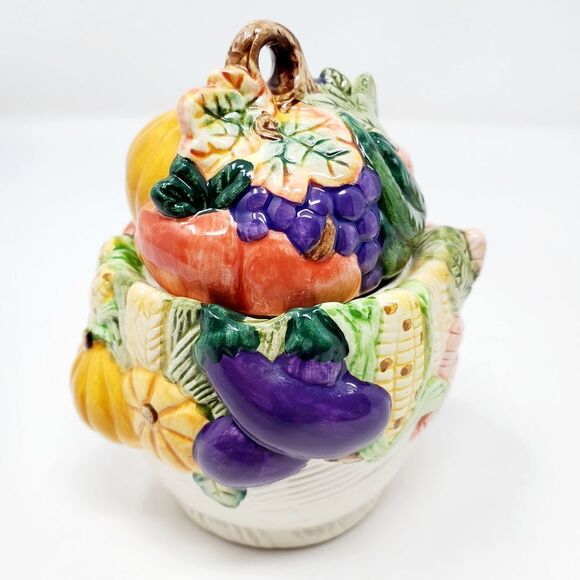 Vintage Long Rich Harvest Creamer & Sugar Bowl Set SALE - Picture 5 of 13